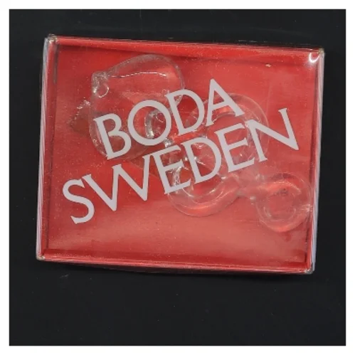 Glasornament fra Boda Sweden (str. 10 cm)