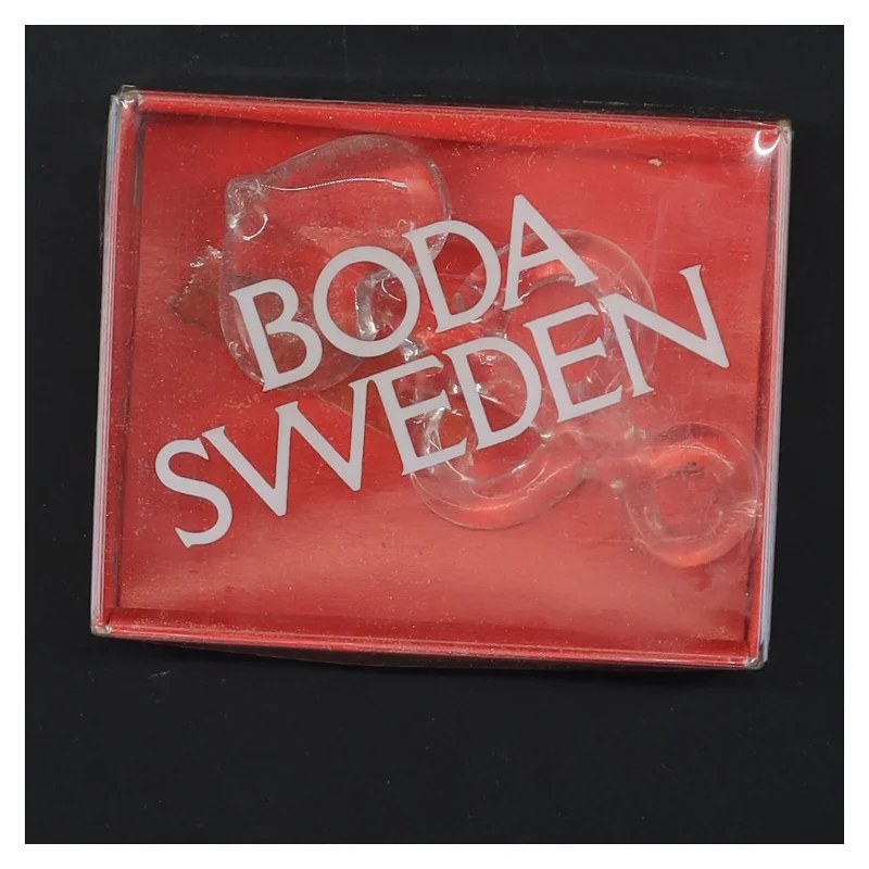 Glasornament fra Boda Sweden (str. 10 cm)
