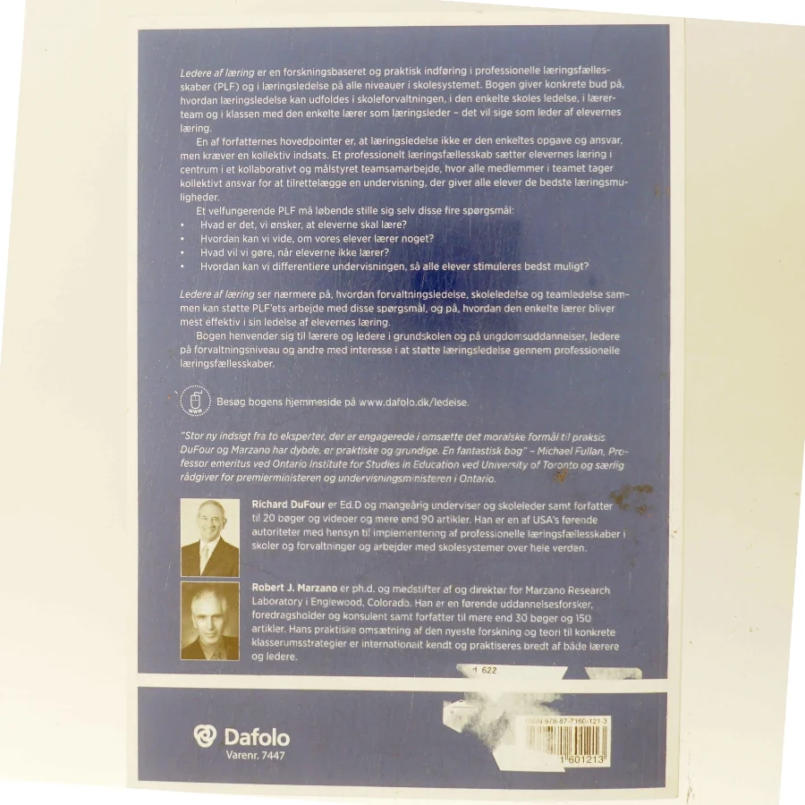 Ledere af læring : hvordan ledere i forvaltning, skole og klasseværelse fremmer elevernes læring af Richard DuFour (Bog)