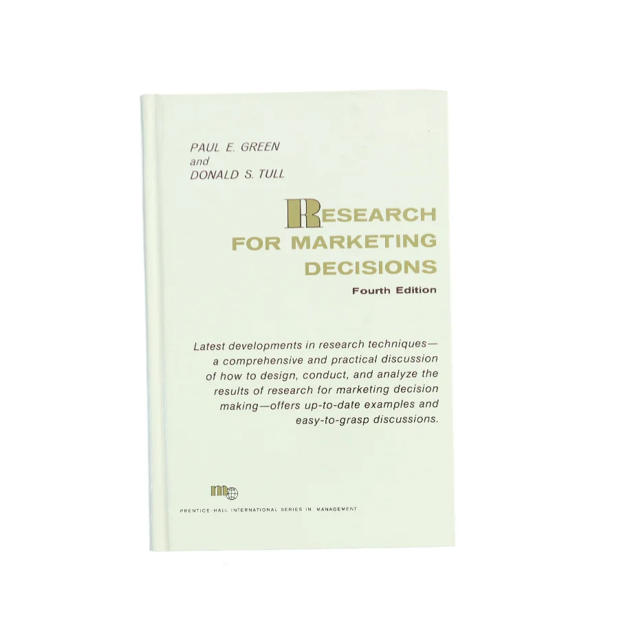 Research for Marketing Decisions af Paul E. Green; Donald S. Tull (Bog)