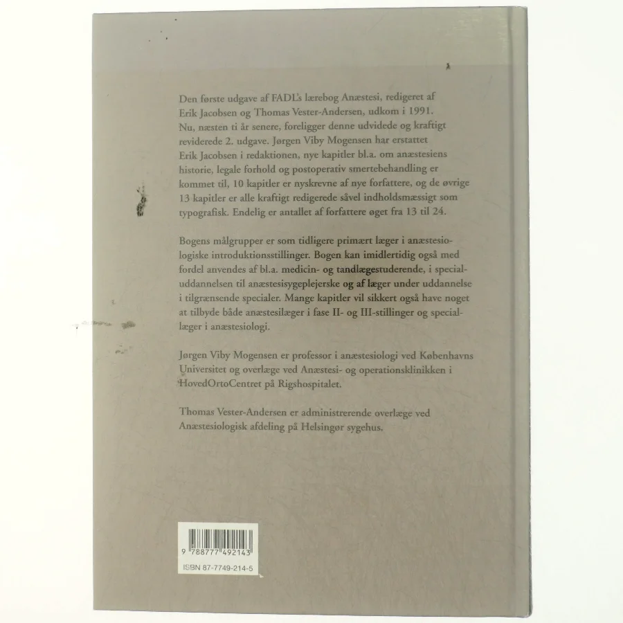 Anæstesi (Bog)