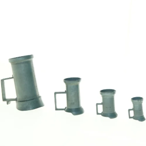 Peltrato Sæt af tin målekopper kander (str. 5 cm til 13 cm)