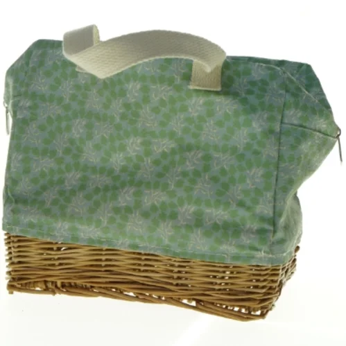 Flet Taske Picnickurv med tekstilbeklædning (str. 24 x 22 cm)