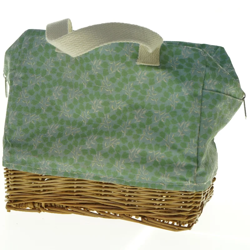 Flet Taske Picnickurv med tekstilbeklædning (str. 24 x 22 cm)
