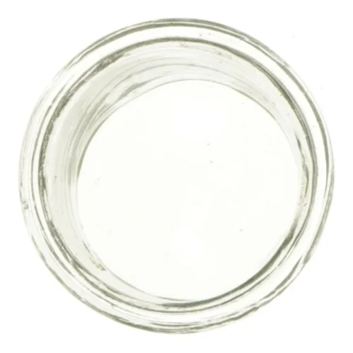 Glas vase med metalornamentik (str. 10 x 7 cm)