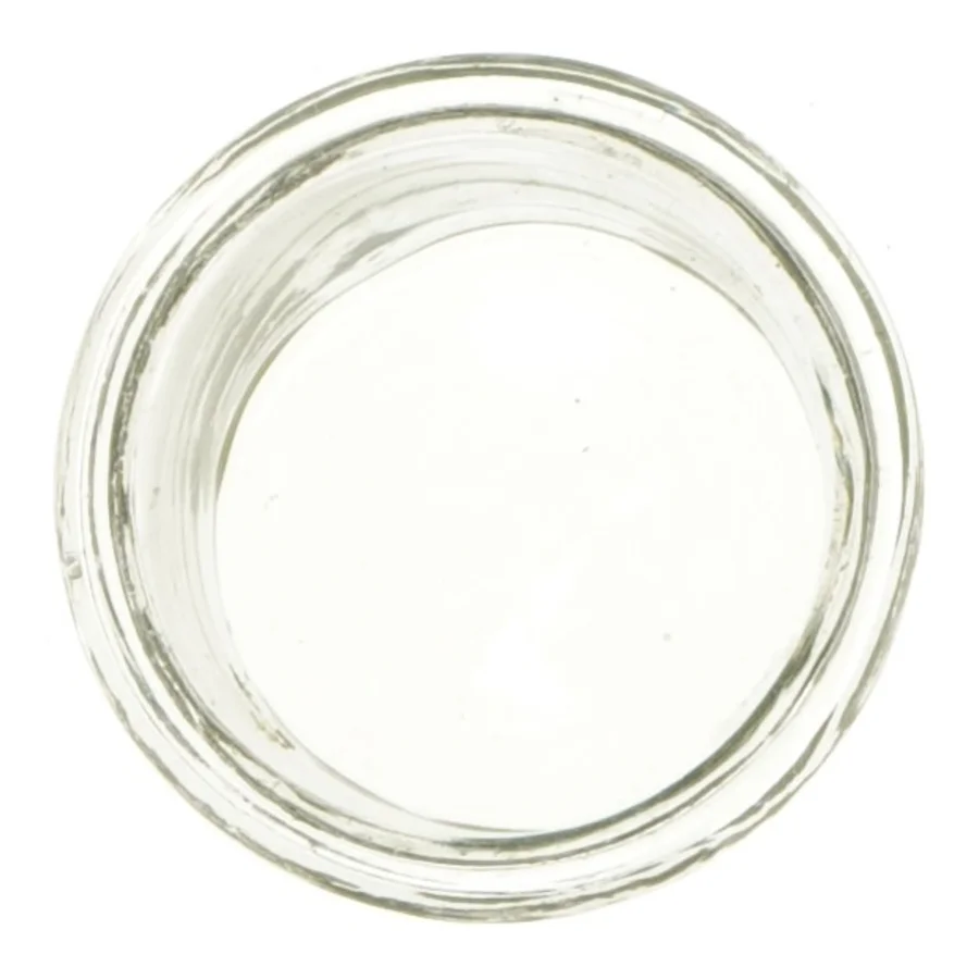 Glas vase med metalornamentik (str. 10 x 7 cm)