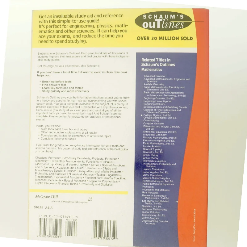 Mathematical handbook of formulas and tables (Bog)