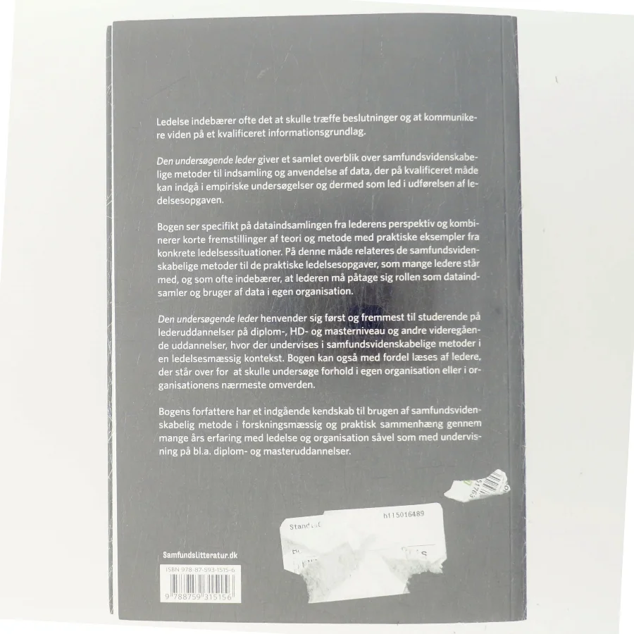 Den undersøgende leder : metoder til dataindsamling og dataanvendelse af Steen Hvid (Bog)