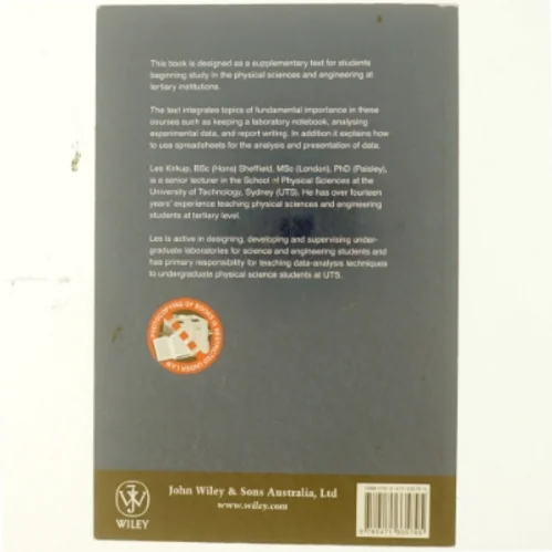 Experimental methods : an introduction to the analysis and presentation of data (Bog)