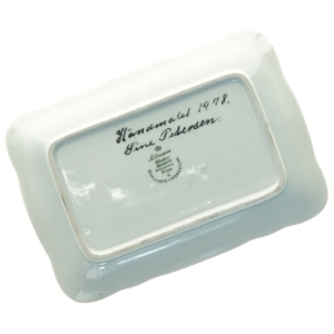 Håndmalet porcelæn fad fra West Germany(str. 18 x 13 cm)