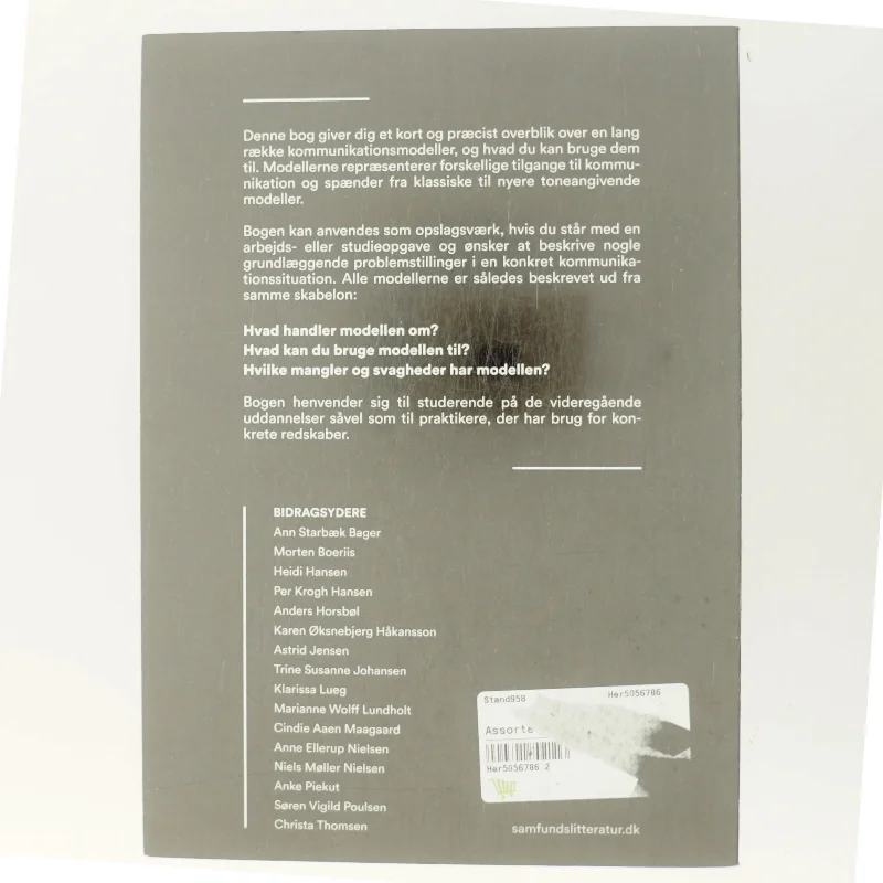 Kommunikationsmodeller af Marianne Wolff Lundholt (Bog)