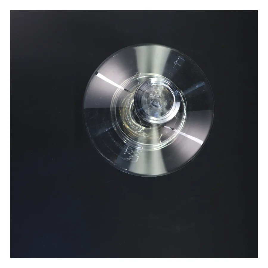 Krystalglas vin karaffel med sølv fod (str. 27 cm)