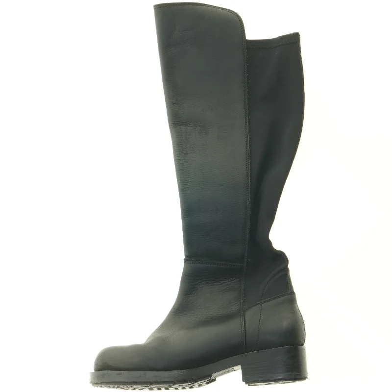 Sorte læderstøvler (str. 39)