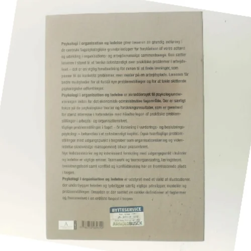 Psykologi i organisation og ledelse (Bog)