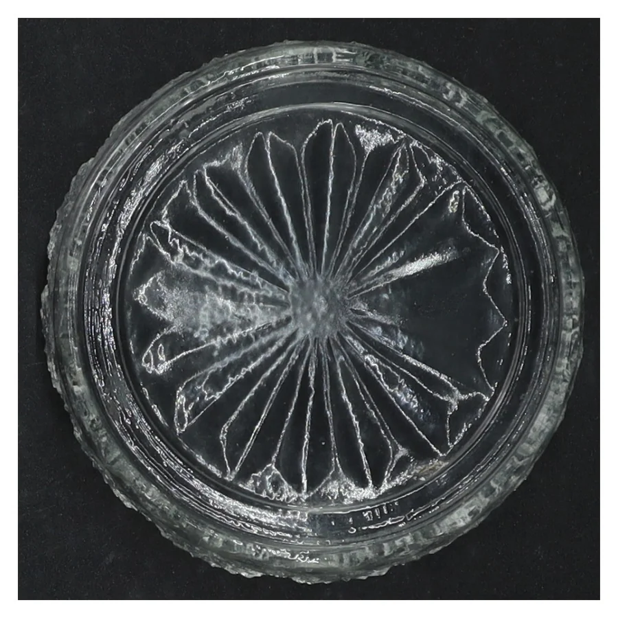 Dekorativt Presset Glas fad