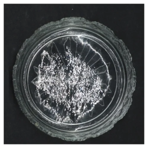 Dekorativt Presset Glas fad