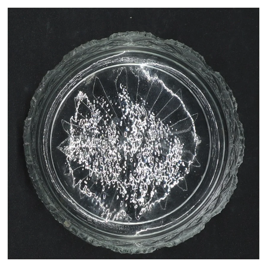 Dekorativt Presset Glas fad