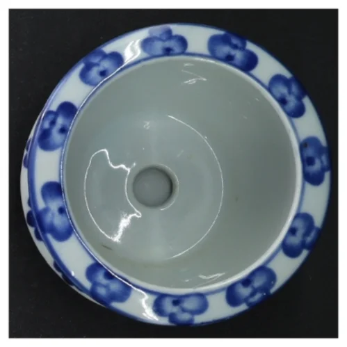 Blomsterpotte med underskål (str. H 9 cm. ø. 10 cm)