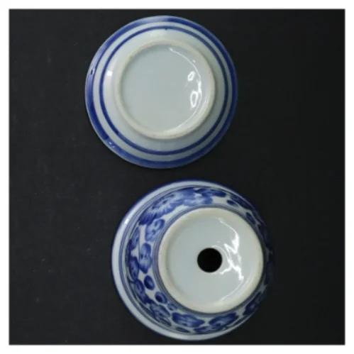 Blomsterpotte med underskål (str. H 9 cm. ø. 10 cm)