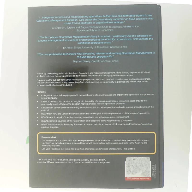 Operations and Process Management af Nigel Slack (Bog) fra Pearson