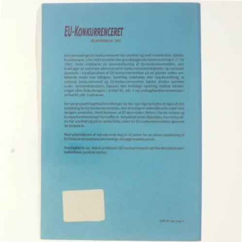 EU-konkurrenceret : almindelig del af Jens Fejø (Bog)