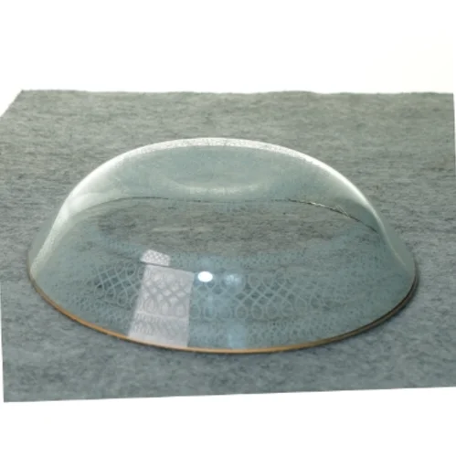 Glasskål med Blonde Dekoration og Guldkant (str. 22 x 5 cm)