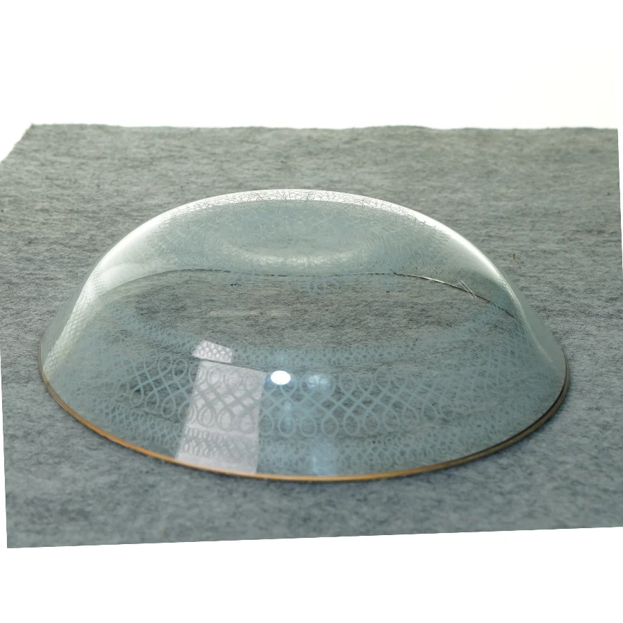 Glasskål med Blonde Dekoration og Guldkant (str. 22 x 5 cm)