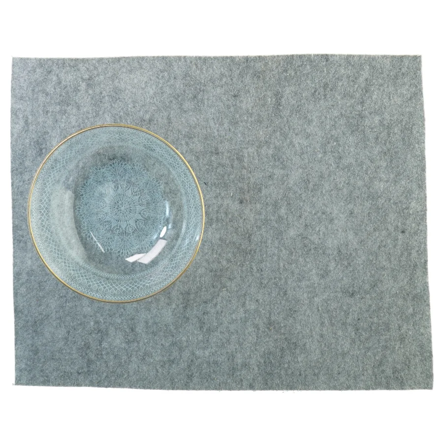 Glasskål med Blonde Dekoration og Guldkant (str. 22 x 5 cm)