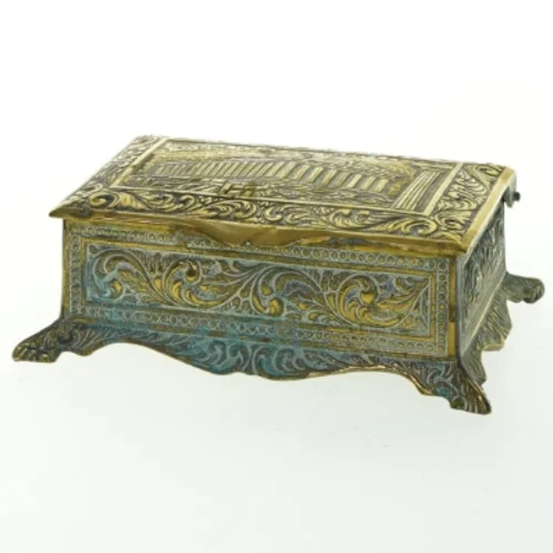 Dekorativ skrin med antikt motiv (str. 14x10 cm)