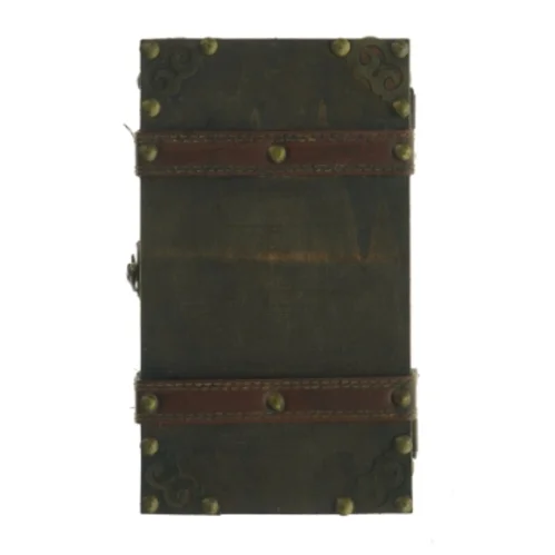 Antik træskrin (str. 22 x, 12 x 10 cm)