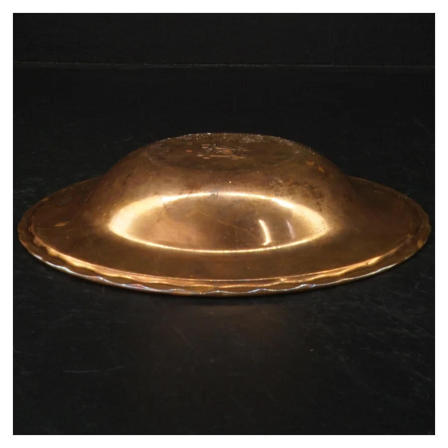 Messing Skål med kvinde symbol (str. Ø. 20 cm)