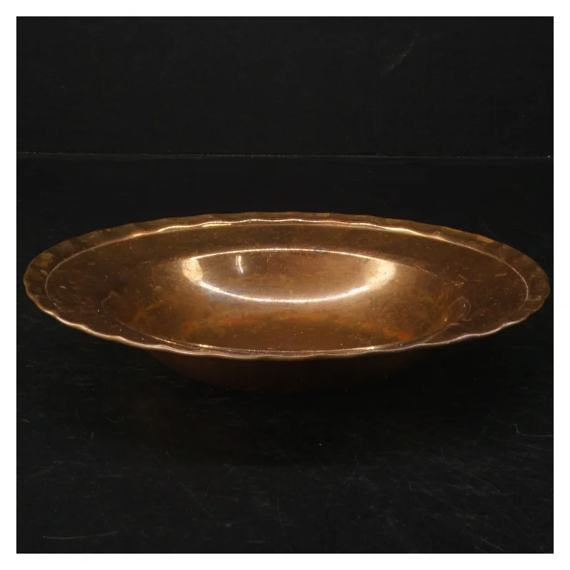 Messing Skål med kvinde symbol (str. Ø. 20 cm)