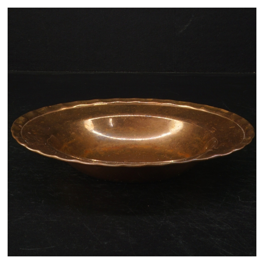 Messing Skål med kvinde symbol (str. Ø. 20 cm)