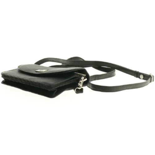 Sort Bon Goût Crossbody lædertaske med skulderrem (str. 16 x 11 cm)