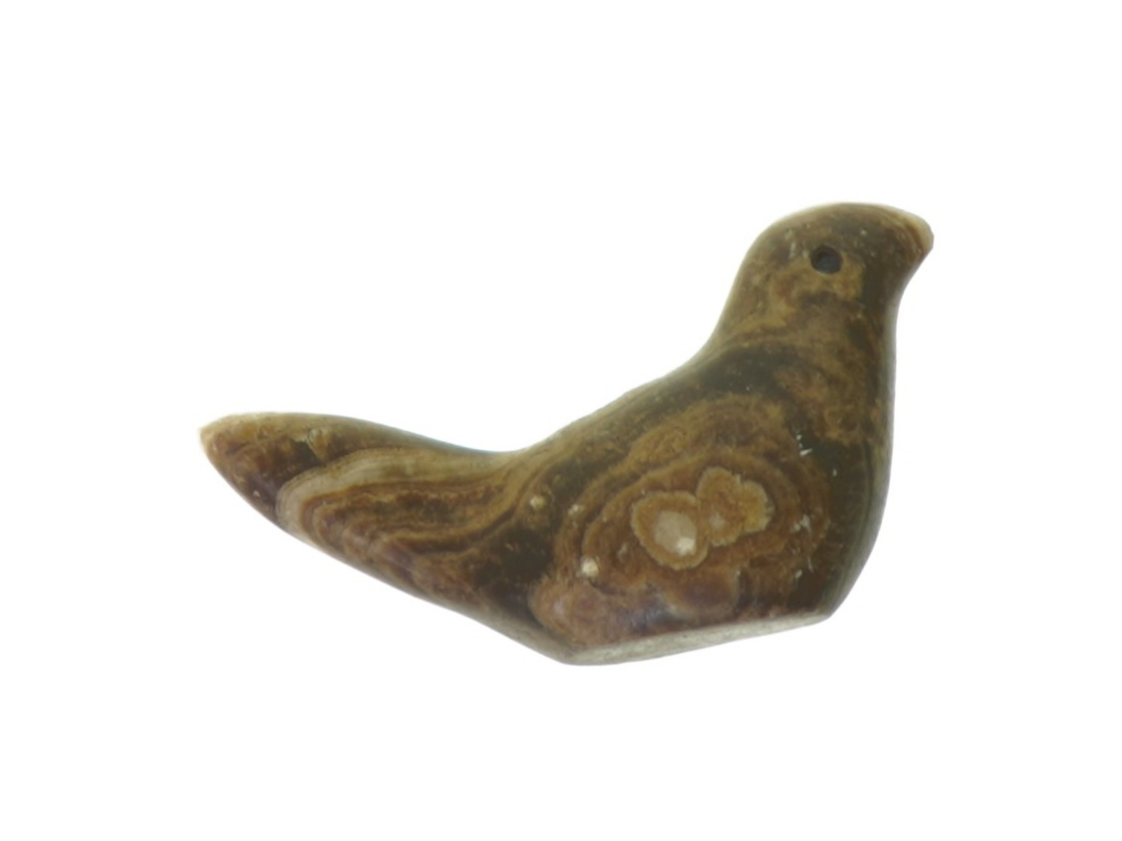 Antik Onyx Marmor Fugle figur (str. 14 x 7 x 4 cm)