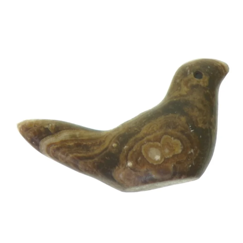 Antik Onyx Marmor Fugle figur (str. 14 x 7 x 4 cm)