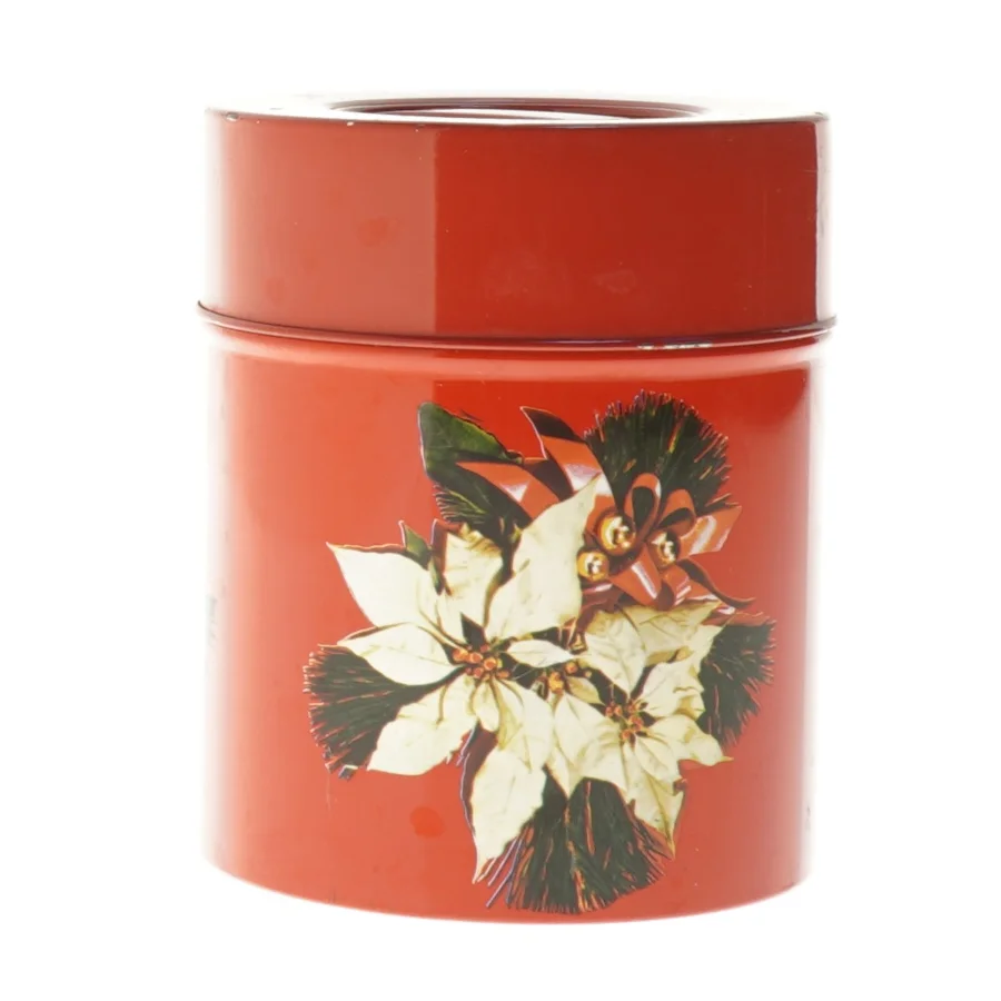 Magasin Metal Juledåse med Julestjerner(str. Ø 10 cm længde 12 cm)