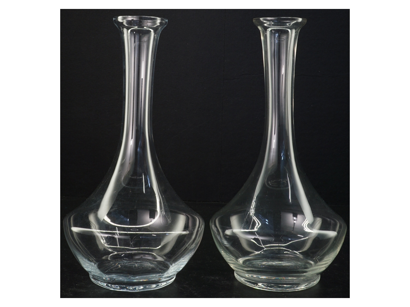 2 stk Perfection Glas vase karaffel 2,2 l. fra Holmegaard (str. 25 x 13 cm)