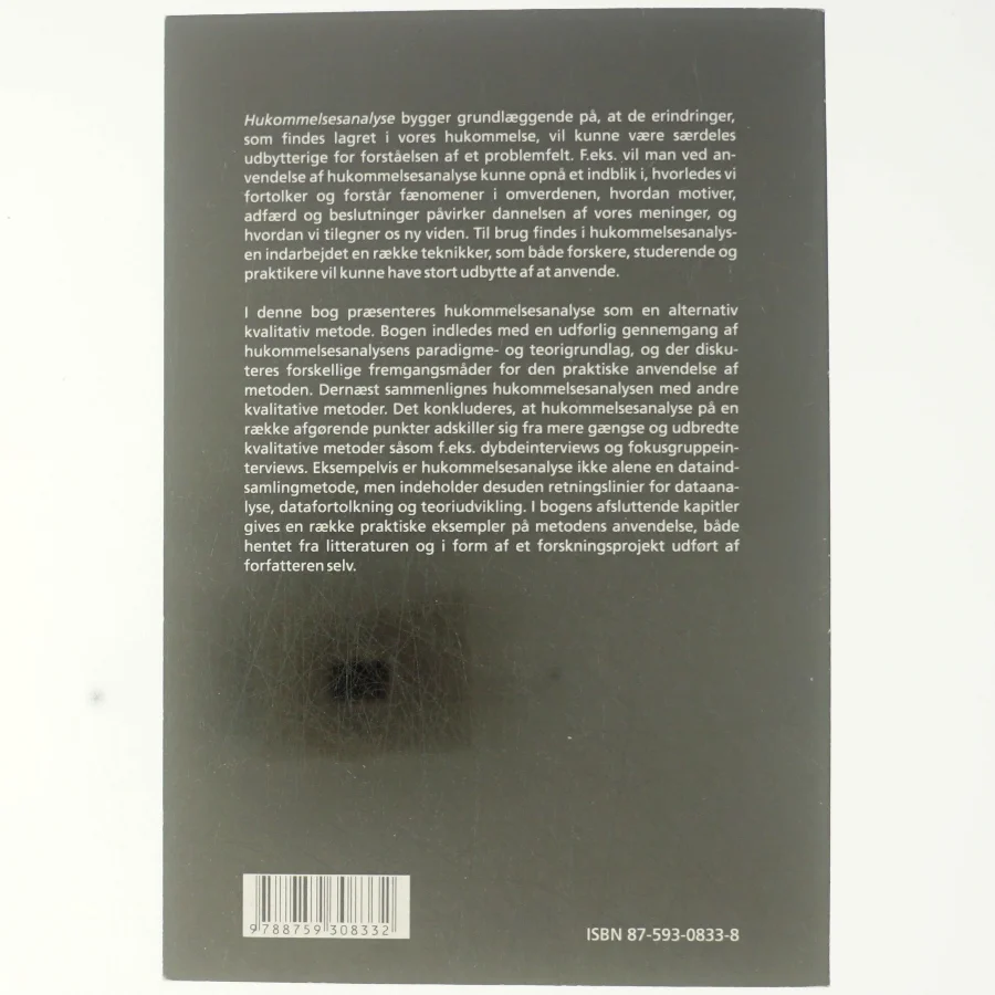 Hukommelsesanalyse : en alternativ kvalitativ metode af Torben Hansen (f. 1966) (Bog)