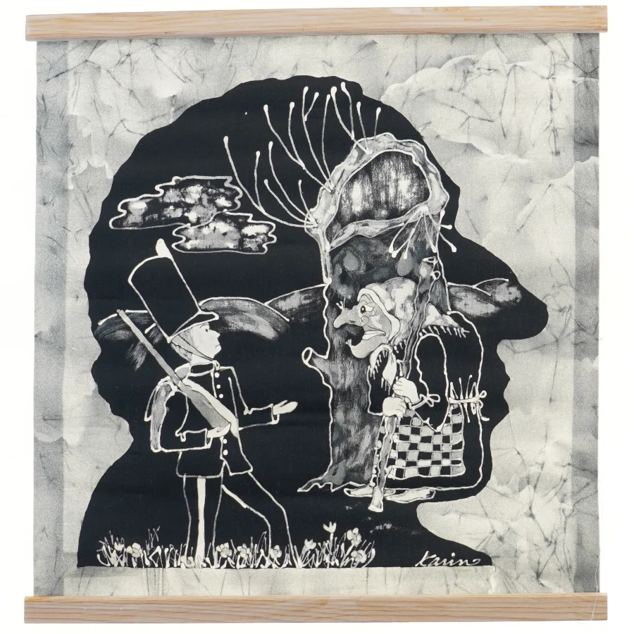 H. C. ANDERSEN Batik vægophæng  (str. 45x47,5 cm)