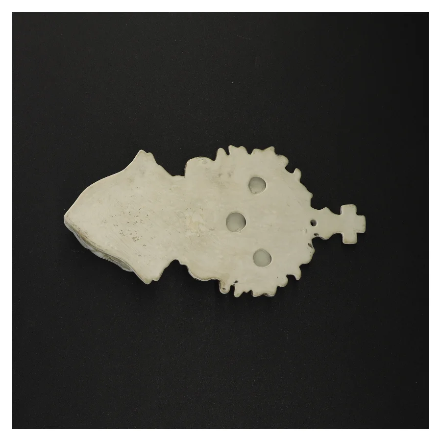 Antikt vievandsk kar Porcelæn vægophæng (str. 22 x 10 cm)