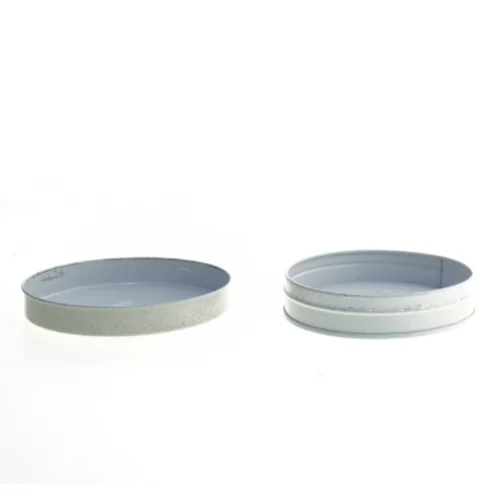 Rund metal dåse med rosedesign (str. Ø 13 cm)