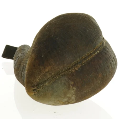 Antik Læder Vand Beholder med rem (str. 23 x 9 cm)
