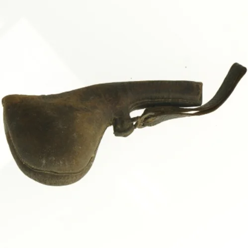 Antik Læder Vand Beholder med rem (str. 23 x 9 cm)