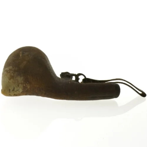 Antik Læder Vand Beholder med rem (str. 23 x 9 cm)