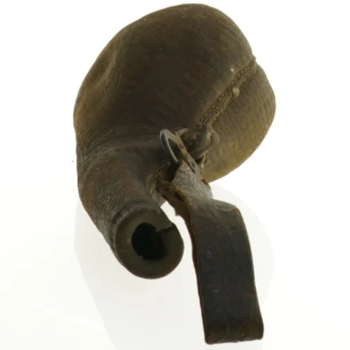 Antik Læder Vand Beholder med rem (str. 23 x 9 cm)