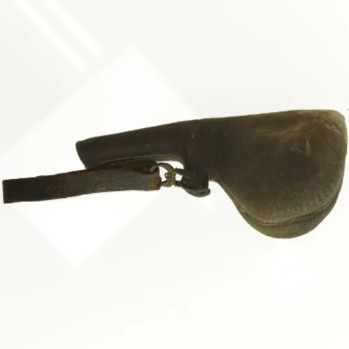 Antik Læder Vand Beholder med rem (str. 23 x 9 cm)