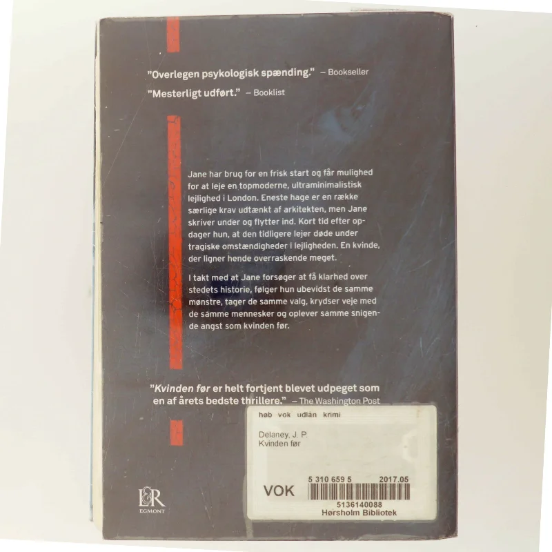 Kvinden Før af J.P. Delaney (Bog)