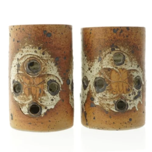 Keramiske lampeskærme (str. 19 cm. og 19,5 cm)