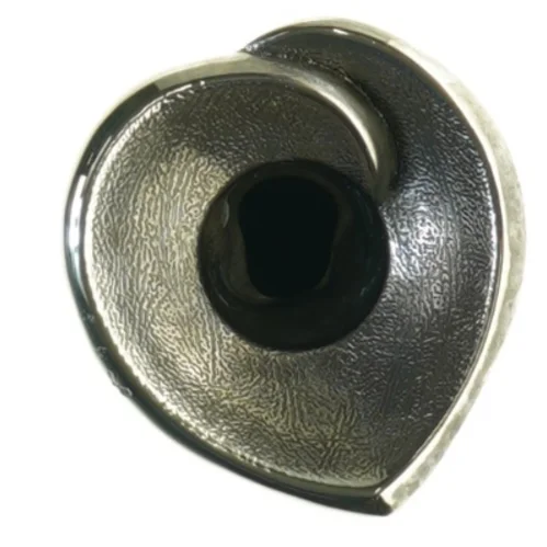 Sølvfarvet vase (str. 16 x 7 cm)